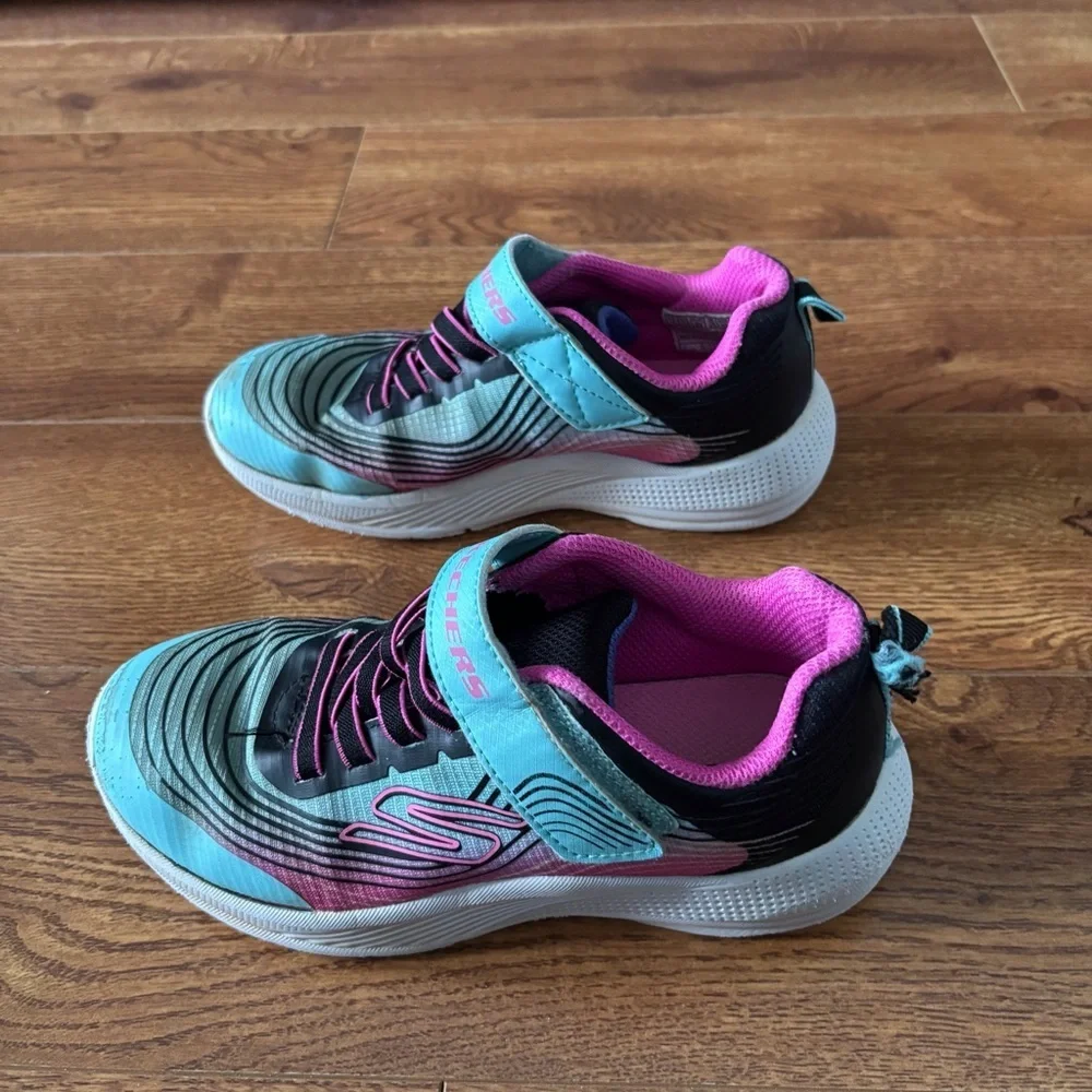Skechers Kids' Aqua & Pink Athletic Sneakers